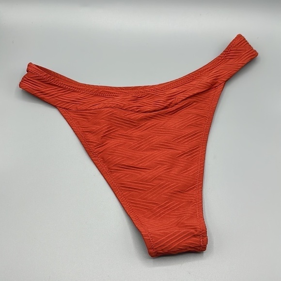 CUPSHE Burnt Orange High Waist Cheeky Bikini Bottoms Women's Medium - Picture 4 of 4